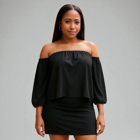 Half Sleeve Off Shoulder Blouse - Picture 1 of 5